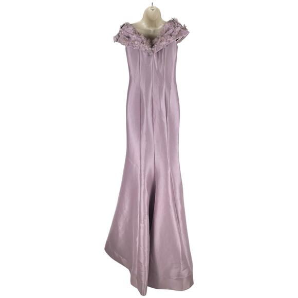 Terani Couture Floral Off Shoulder Long Gown Mauve Size 4 2021E2799 - Picture 7 of 12